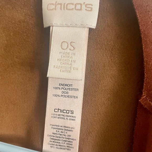 Chicos Faux Seude Cardigan OS - Picture 2 of 12